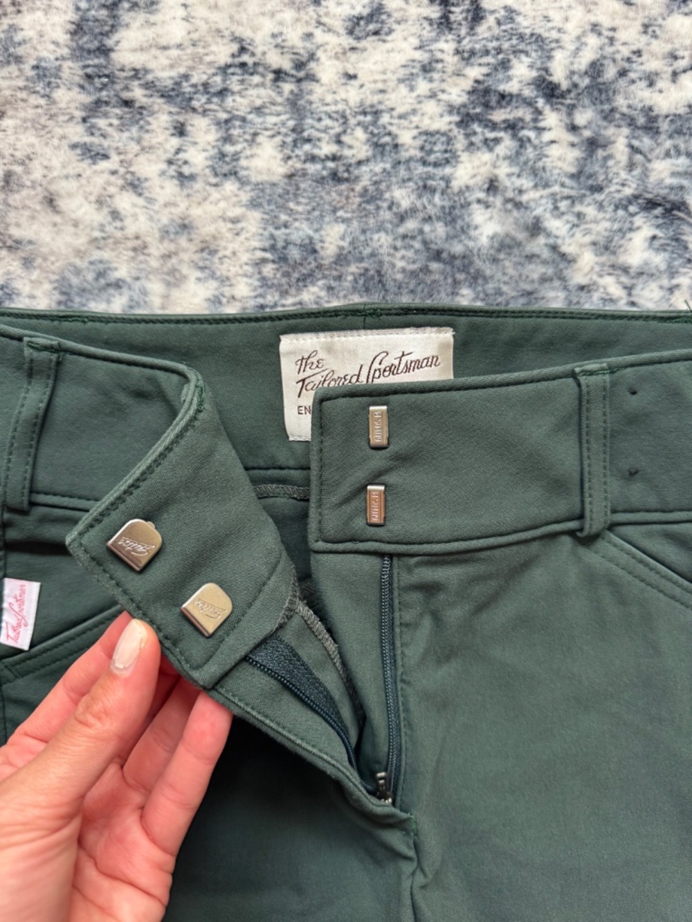 The Tailored Sportsman Dark Green Breeches - Picture 2 of 6